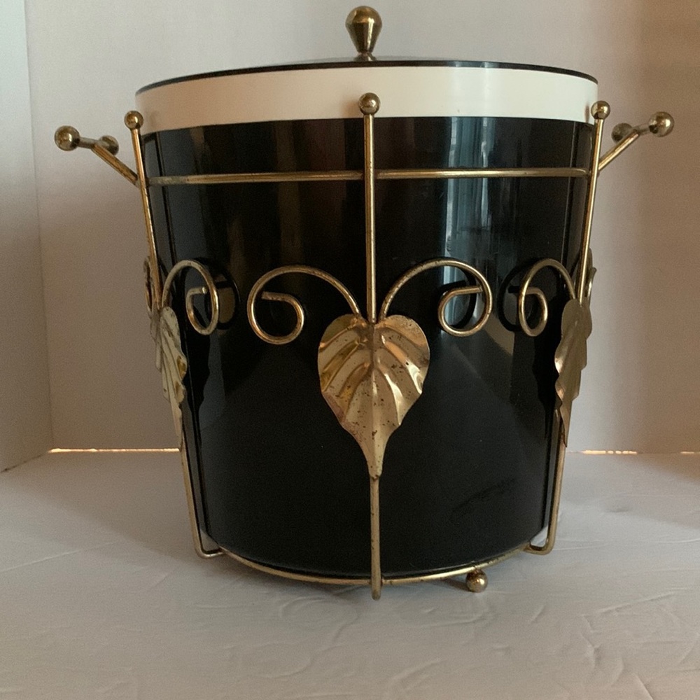 MCM at it’s glory bar wear, THERMOS, ice bucket, black and gold. Made in USA